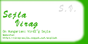 sejla virag business card